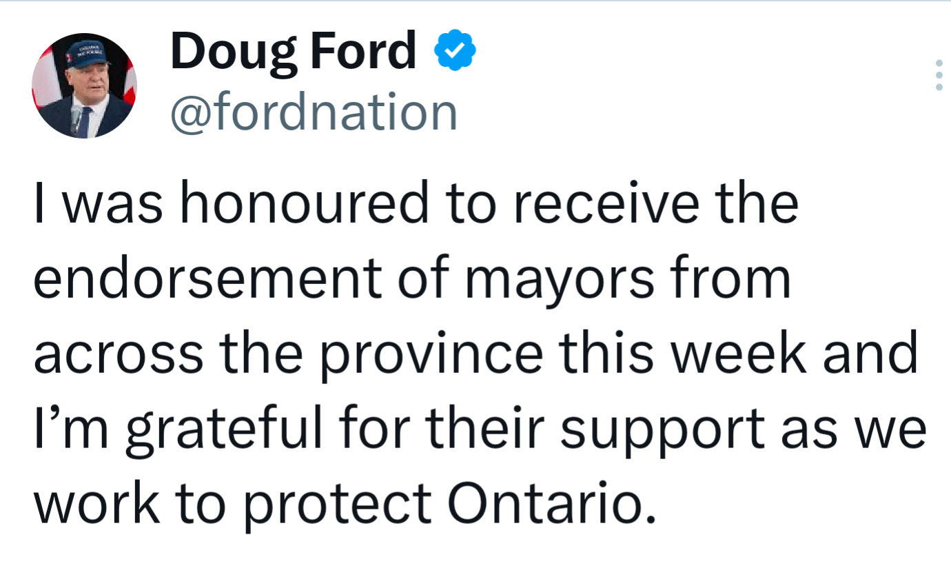 Why your Mayor endorsed Ford